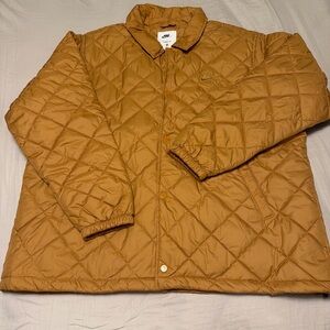 Nike Men's Brown Quilted Puffer Jacket